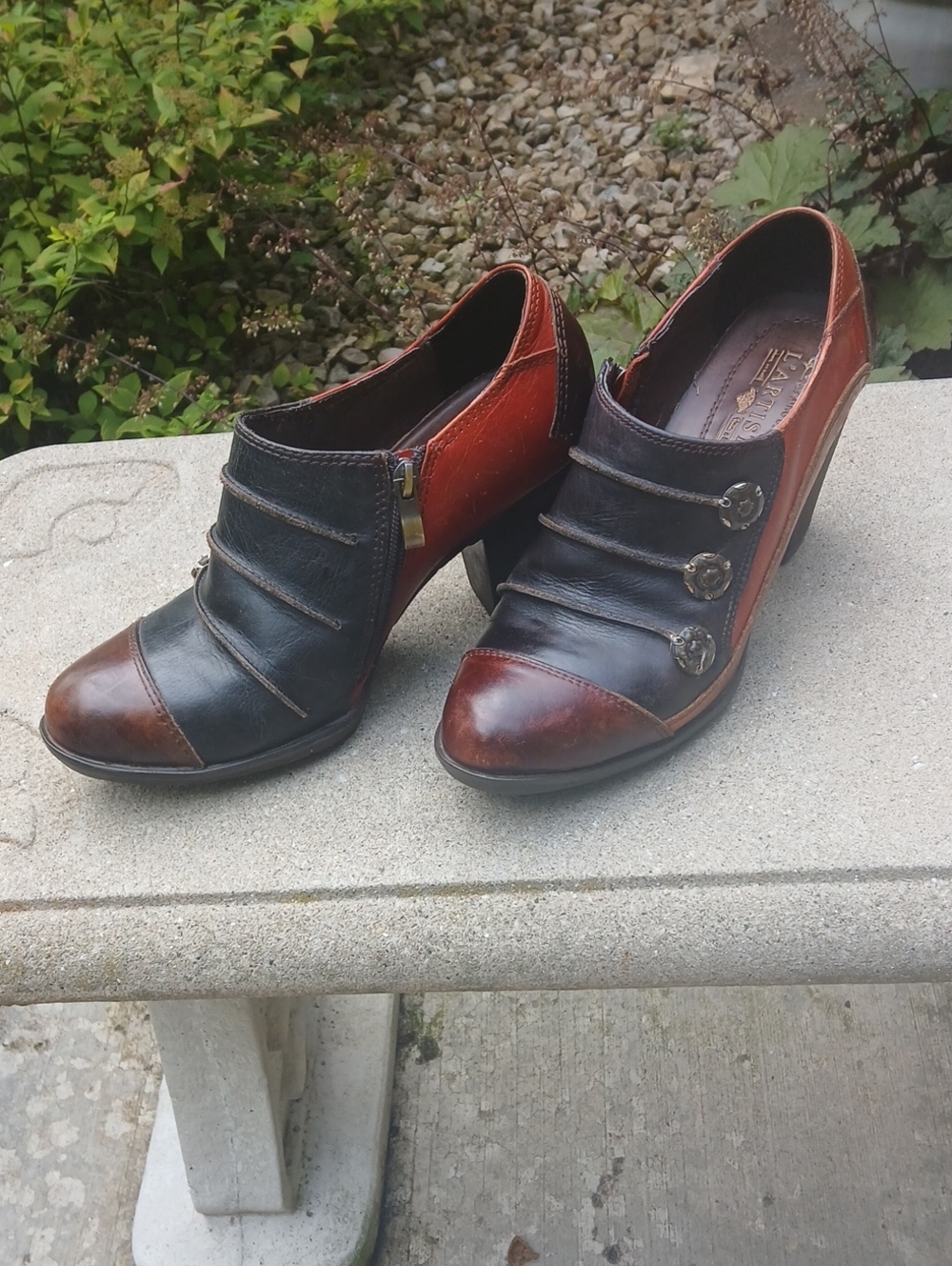 L'Artiste by Spring Step "Greentea" leather shooties/ankle booties Sz 40(9) - Picture 10 of 12